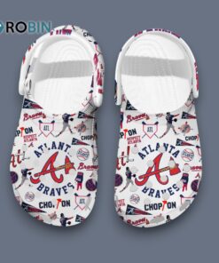 Water resistant And Lightweight Atlanta Braves MLB Team Clogs