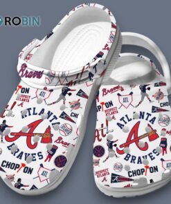 Water resistant And Lightweight Atlanta Braves MLB Team Clogs