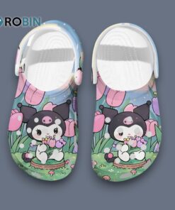 Water resistant Cute Kuromii Hugs Tulip Flowers Cartoon Crocs for Men, Women, Kid Water resistant Cute Kuromii Hugs Tulip Flowers Cartoon Crocs for Men, Women, Kid
