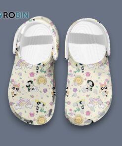 Whimsical Yellow Powepuff Girls Brightful Cartoon Clogs