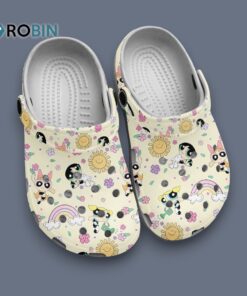 Whimsical Yellow Powepuff Girls Brightful Cartoon Clogs