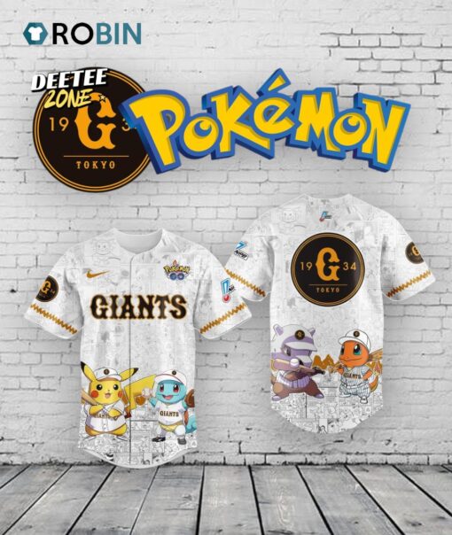 Yomiuri Giants x Pokémon Go 2025 Limited Edition Baseball Jersey Shirt Style