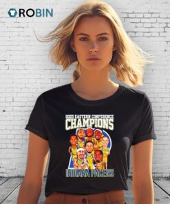2025 Eastern Conference Champions Indiana Pacers Basketball Caricature Shirt
