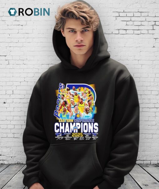2025 Indiana Pacers Eastern Conference Champions Signature Poster Shirt