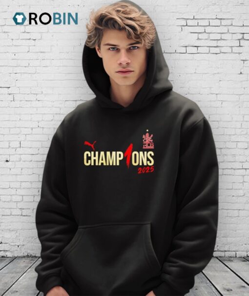 2025 Tata Indian Premier League Rcb Champions Logo Shirt