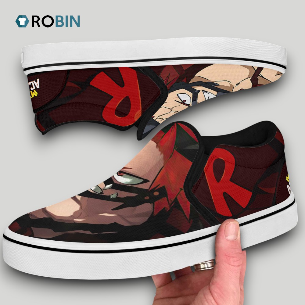 Eijiro Kirishima Red Riot Slip On Shoes , My Hero Academia Anime Merchandise Eijiro Kirishima Red Riot Slip On Shoes , My Hero Academia Anime Merchandise