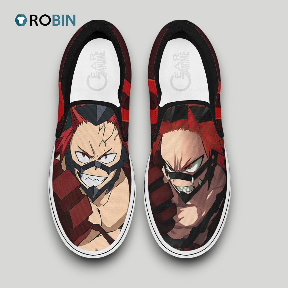 Eijiro Kirishima Red Riot Slip On Shoes , My Hero Academia Anime Merchandise Eijiro Kirishima Red Riot Slip On Shoes , My Hero Academia Anime Merchandise
