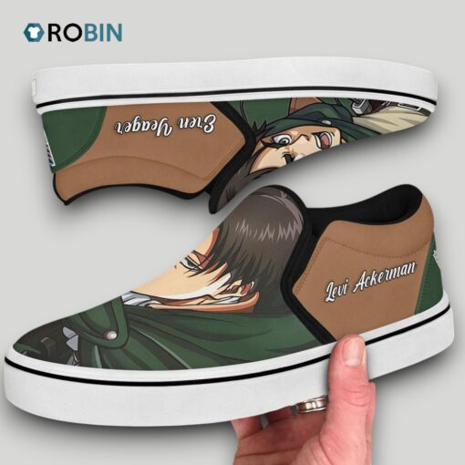 Eren vs Levi Slip On Shoes