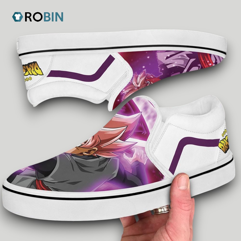 Goku Black Rose Slip On Shoes , Dragon Ball Anime Gifts for Fans Goku Black Rose Slip On Shoes , Dragon Ball Anime Gifts for Fans