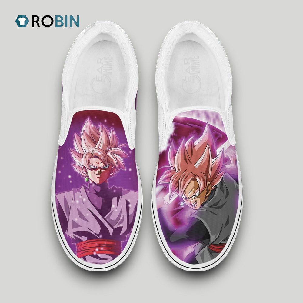 Goku Black Rose Slip On Shoes , Dragon Ball Anime Gifts for Fans Goku Black Rose Slip On Shoes , Dragon Ball Anime Gifts for Fans