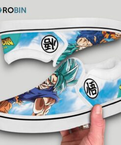 Goku Blue Slip on Sneakers , Goku Gifts for Fans