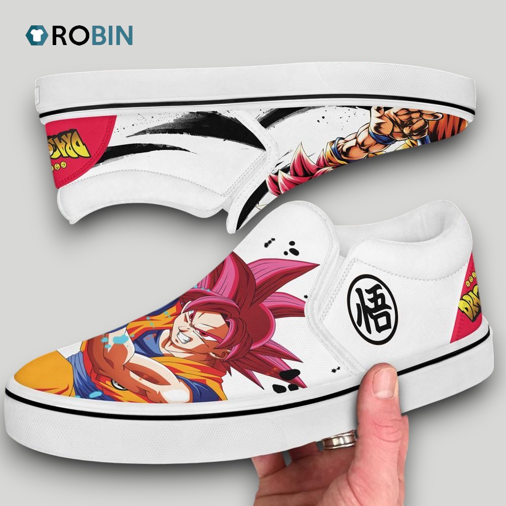Goku God Slip On Shoes , Dragon Ball Anime Gifts for Fans Goku God Slip On Shoes , Dragon Ball Anime Gifts for Fans