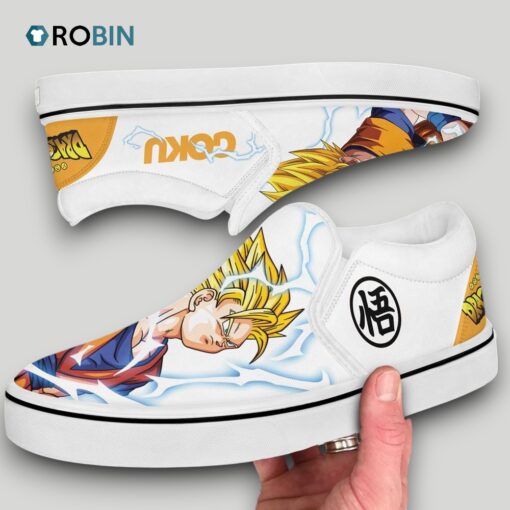 Goku SSJ Slip On Shoes, Dragon Ball Anime Merchandise