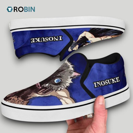 Inosuke Slip On Shoes , Demon Slayer Anime Gifts