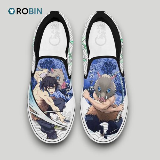 Inosuke Slip On Shoes , Demon Slayer Anime Merchandise