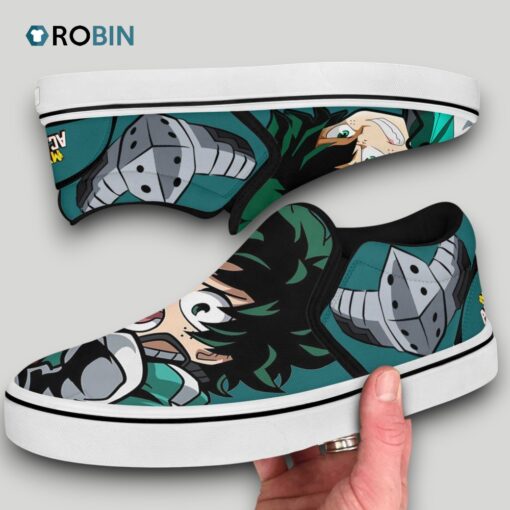Izuku Midoriya Slip On Shoes , My Hero Academia Anime Team Gifts