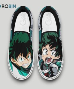 Izuku Midoriya Slip On Shoes , My Hero Academia Anime Team Gifts