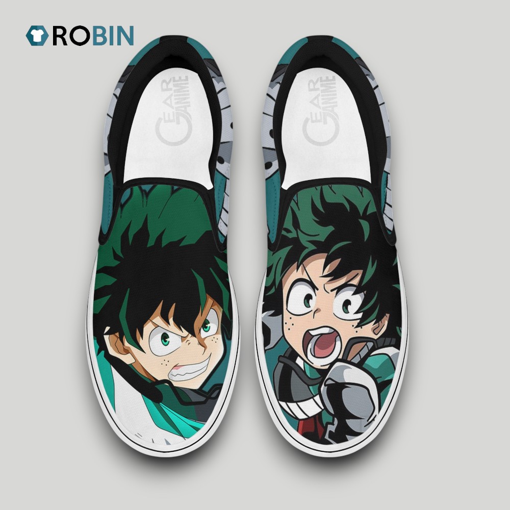 Izuku Midoriya Slip On Shoes , My Hero Academia Anime Team Gifts Izuku Midoriya Slip On Shoes , My Hero Academia Anime Team Gifts