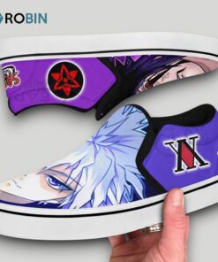 Killua and Sasuke Uchiha Slip On Shoes , Sasuke Footwear