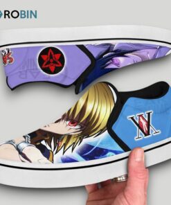 Kurapika and Sasuke Uchiha Slip On Shoes , Naruto Anime Gear Kurapika and Sasuke Uchiha Slip On Shoes , Naruto Anime Gear