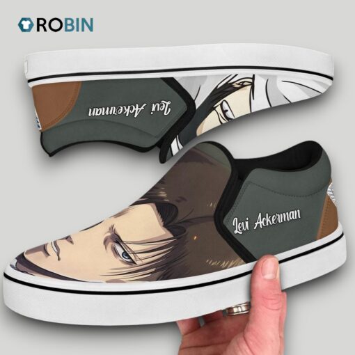 Levi Ackerman Slip On Shoes Funny Shoes , Levi Ackerman Merch