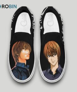 Light Yagami Slip On Shoes Death Note Shoes , Death Note Unique Gifts