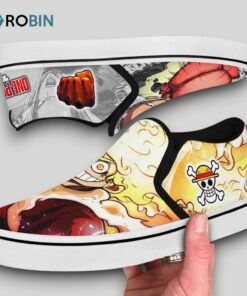 Luffy and Saitama Slip On Shoes , Luffy Footwear Luffy and Saitama Slip On Shoes , Luffy Footwear