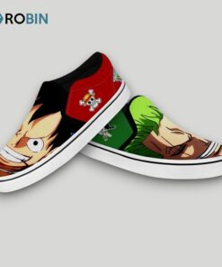 Luffy and Zoro Slip On Shoes , One Piece Anime Merch