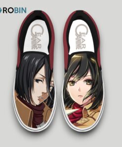 Mikasa Ackerman Slip On Shoes , Mikasa Ackerman Unique Gifts