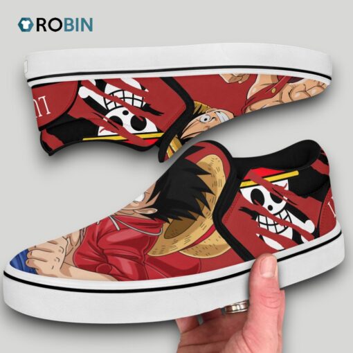 Monkey D Luffy Slip On Shoes , One Piece Anime Gear