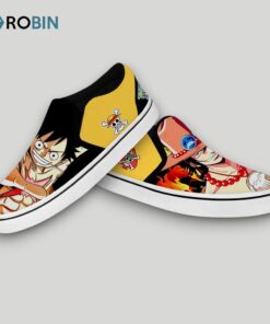 Portgas Ace and Luffy Slip On Shoes , Luffy Shoes