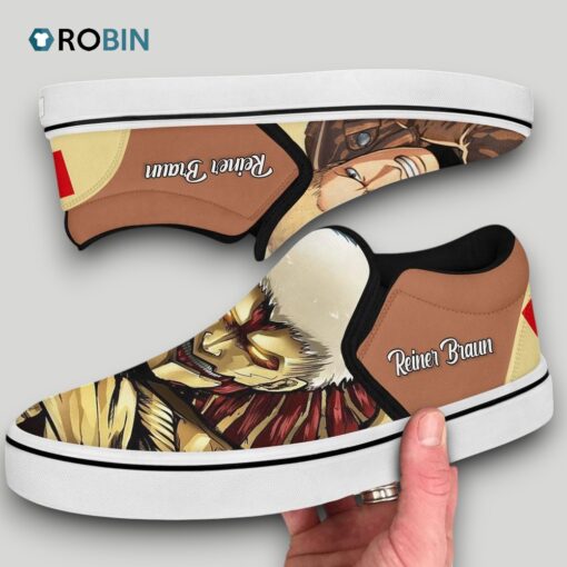 Reiner Braun Armored Titan Slip On Shoes , AOT Anime Team Gifts