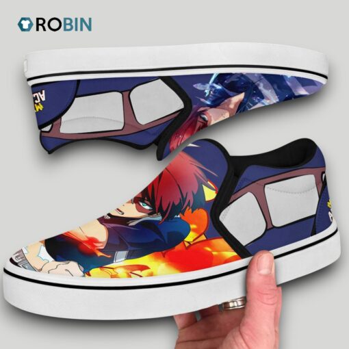 Shoto Todoroki Slip On Shoes , Shoto Todoroki Shoes