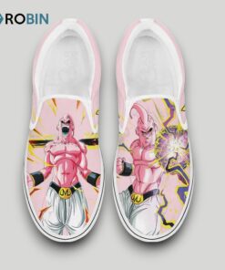 Skinny Majin Buu Slip On Shoes , Majin Buu Fan Gears