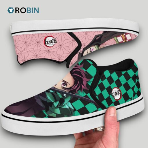 Tanjro and Nezuko Slip On Shoes , Demon Slayer Anime Fan Gears
