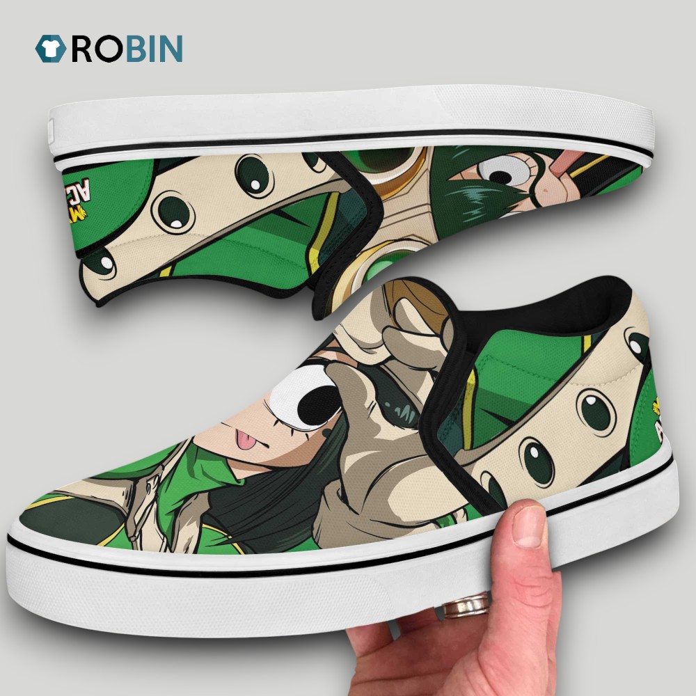 Tsuyu Asui Froppy Slip On Shoes , My Hero Academia Anime Merchandise Tsuyu Asui Froppy Slip On Shoes , My Hero Academia Anime Merchandise