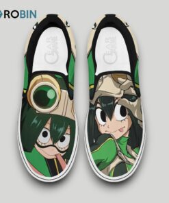 Tsuyu Asui Froppy Slip On Shoes , My Hero Academia Anime Merchandise Tsuyu Asui Froppy Slip On Shoes , My Hero Academia Anime Merchandise