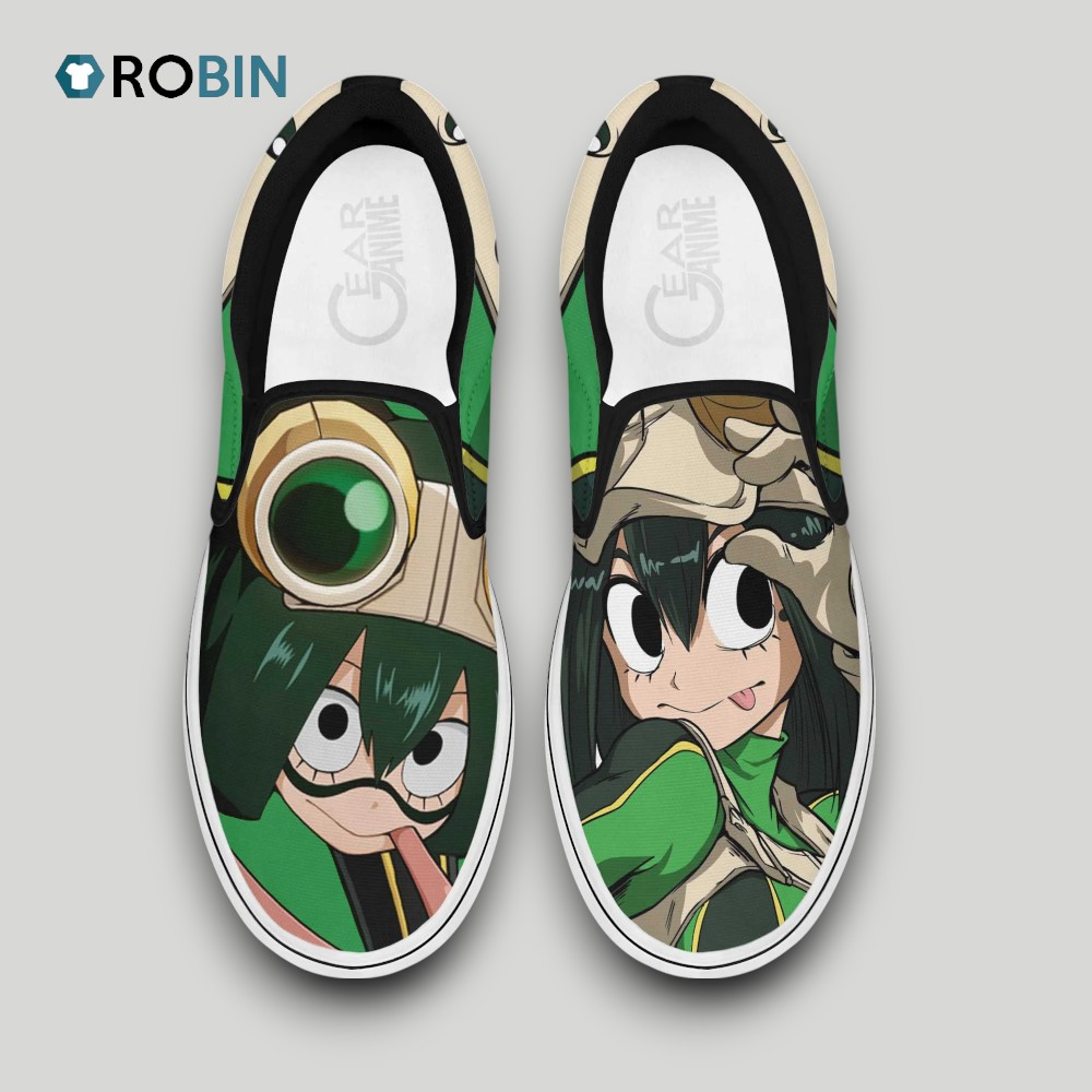 Tsuyu Asui Froppy Slip On Shoes , My Hero Academia Anime Merchandise Tsuyu Asui Froppy Slip On Shoes , My Hero Academia Anime Merchandise