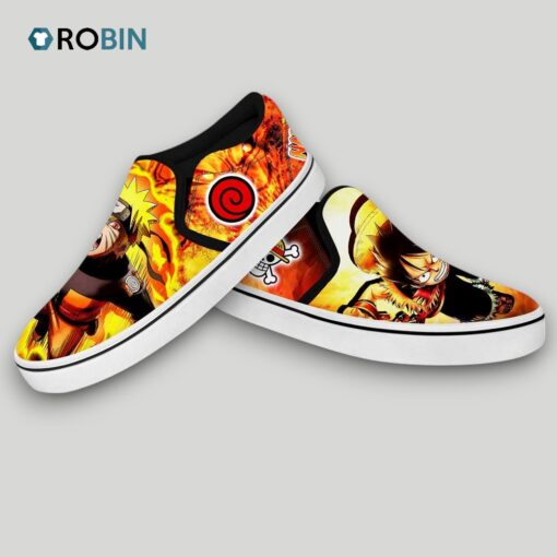 Uzumaki and Luffy Slip On Shoes , Luffy Fan Gears