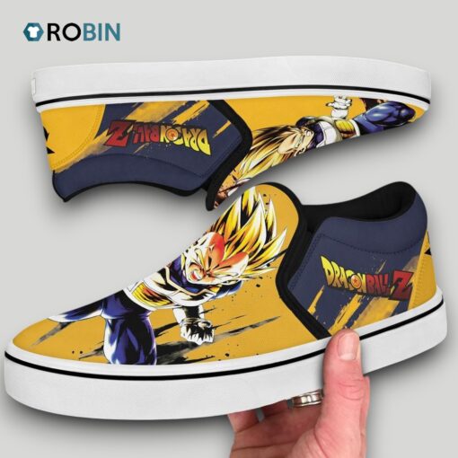 Vegeta Saiyan Slip On Shoes , Vegeta Gifts for Fans