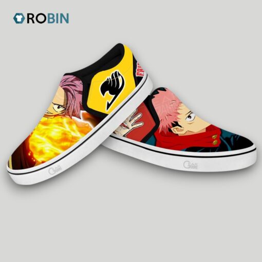Yuji Itadori and Natsu Dragneel Slip On Shoes