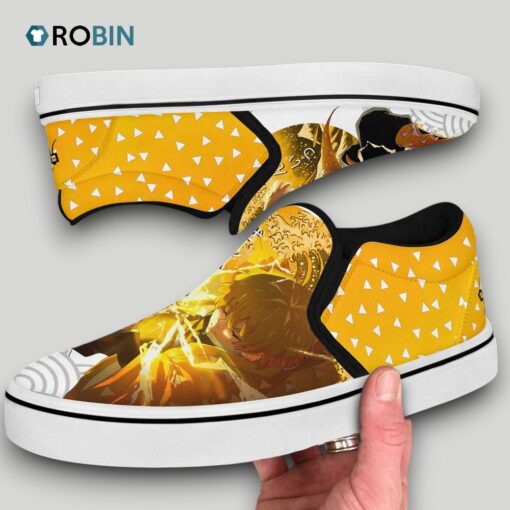 Zenitsu Agatsuma Thunder Slip On Shoes , Kimetsu no Yaiba Merchandise
