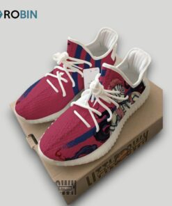Akaza Shoes Custom KNY Anime YZ Boost Sneakers