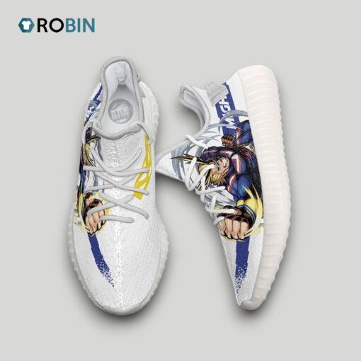 All Might Shoes Custom My Hero Academia Anime YZ Boost Sneakers