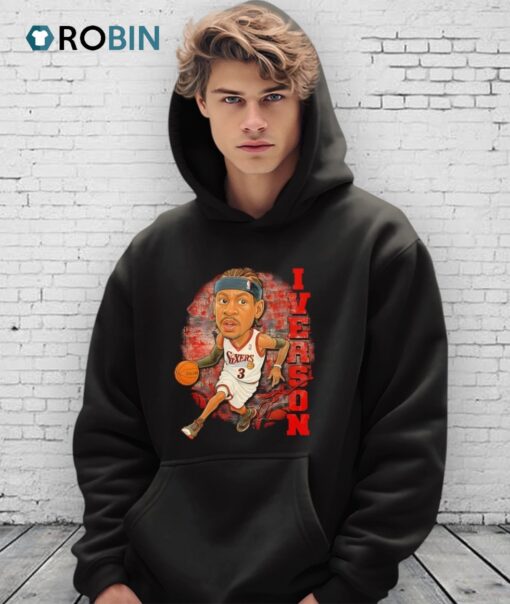 Allen Iverson Philadelphia 76ers Basketball 2025 Caricature Shirt