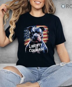 American Pitbull Terrier Usa Flag Patriotic 4th Of July Dog Shirt