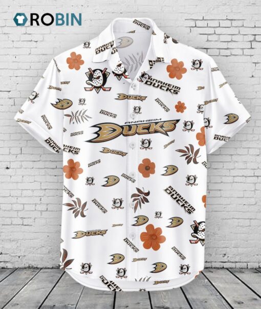 Anaheim Ducks Hawaiian Shirt Tropical Beach