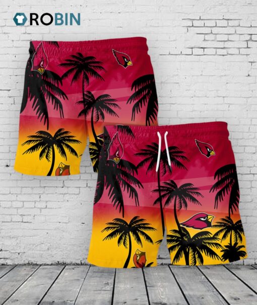 Arizona Cardinals Hawaiian Shorts Coconut Tree
