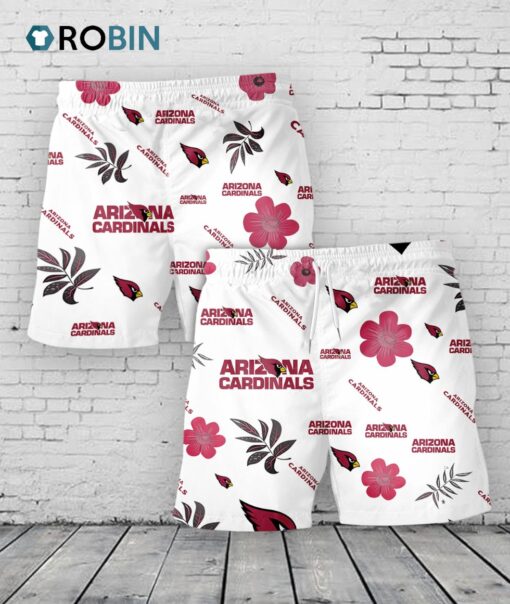 Arizona Cardinals Hawaiian Shorts Tropical Beach