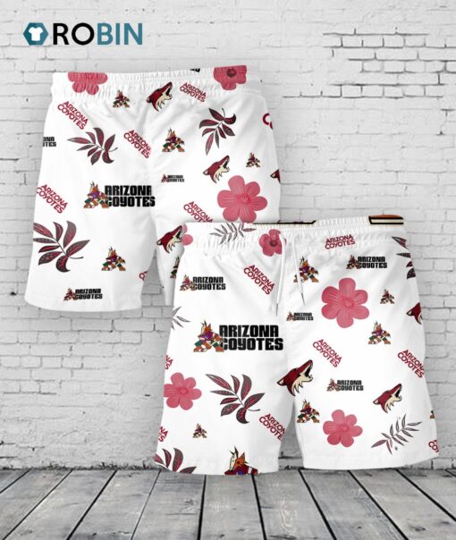 Arizona Coyotes Hawaiian Shorts Tropical Beach